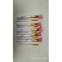 High Quality Synthetic Hair Brush Sets Makeup 10pcs Marble makeup brush kit beauty make up